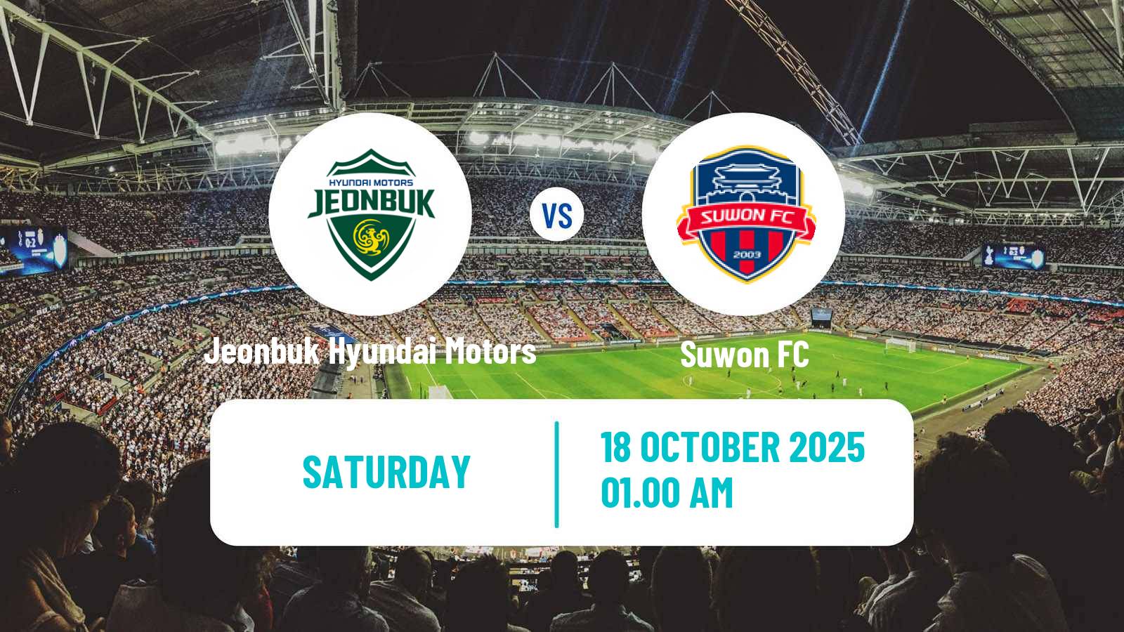 Football South Korean K-League 1 Jeonbuk Hyundai Motors - Suwon