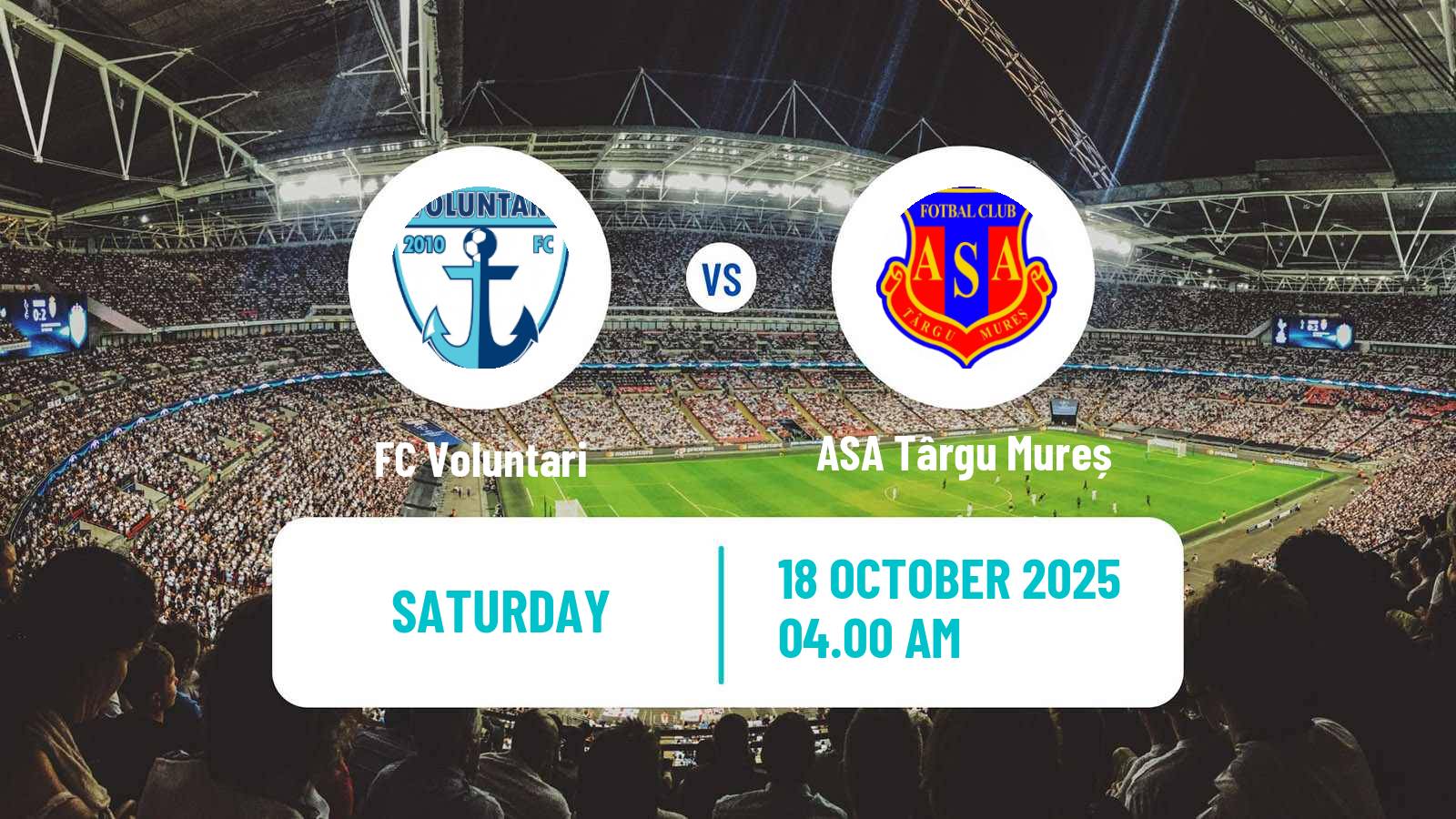 Football Romanian Division 2 Voluntari - ASA Târgu Mureș