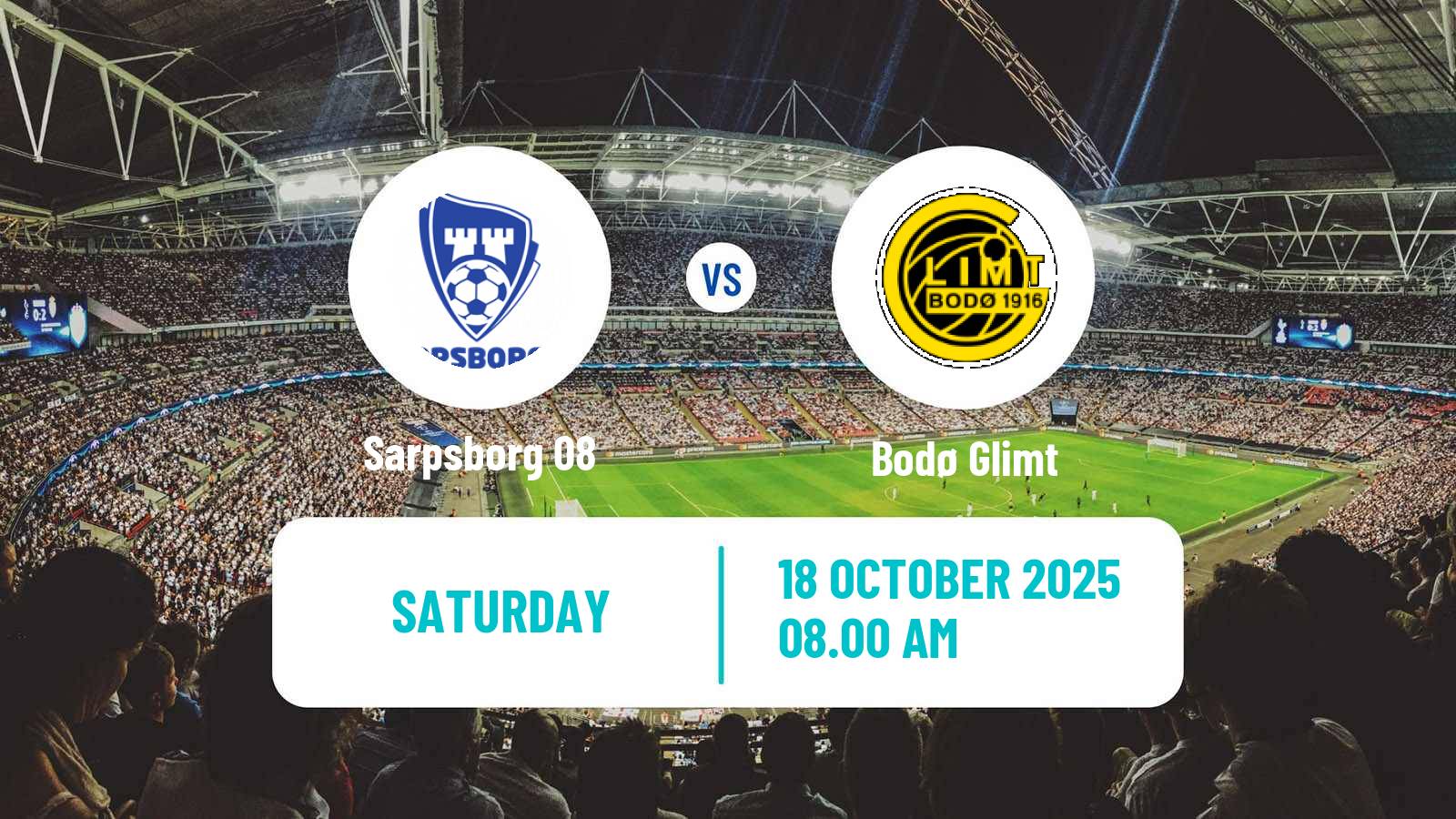 Football Norwegian Eliteserien Sarpsborg 08 - Bodø Glimt