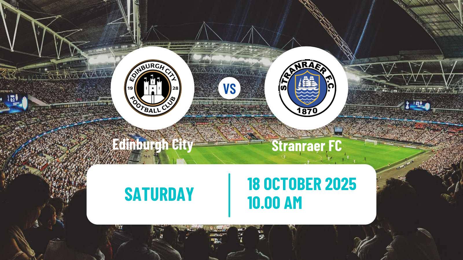 Football Scottish League Two Edinburgh City - Stranraer