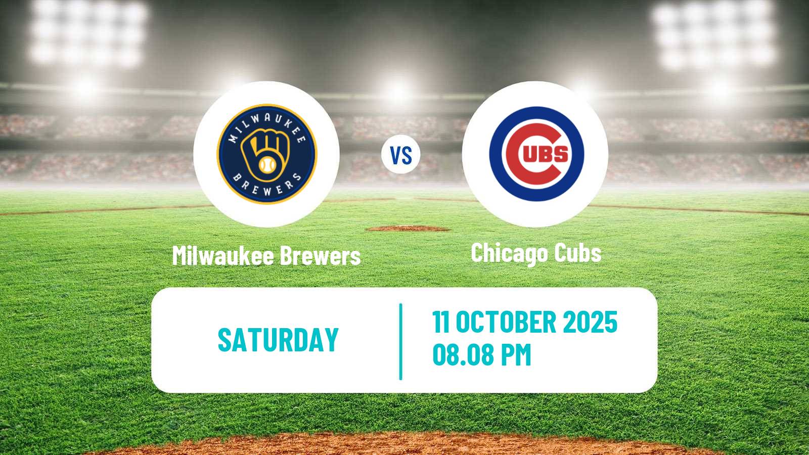Baseball MLB Milwaukee Brewers - Chicago Cubs
