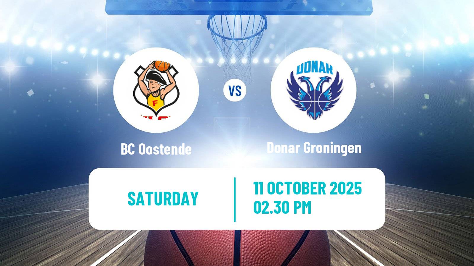 Basketball BNXT League Oostende - Donar Groningen