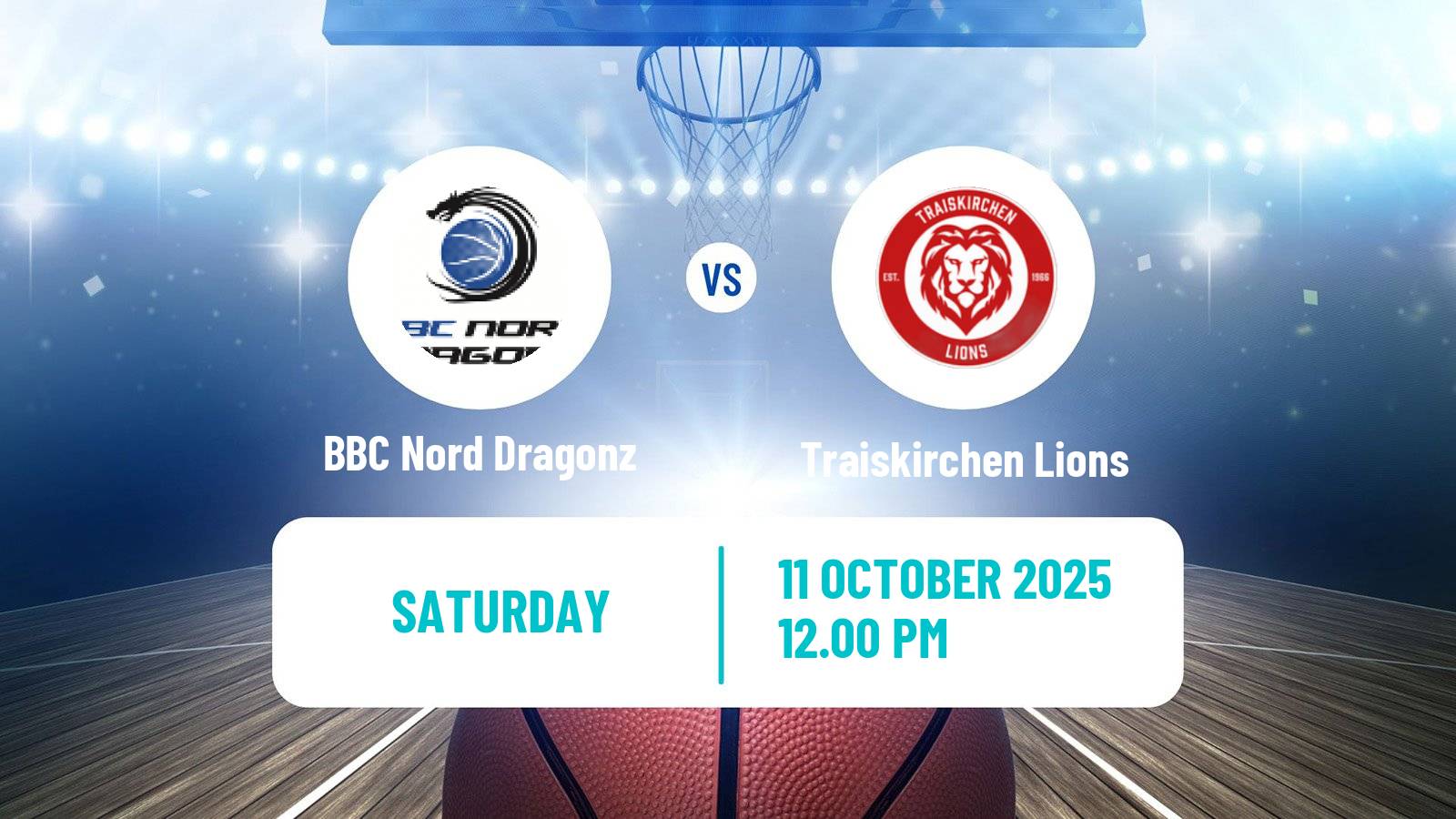 Basketball Austrian Superliga Basketball BBC Nord Dragonz - Traiskirchen Lions