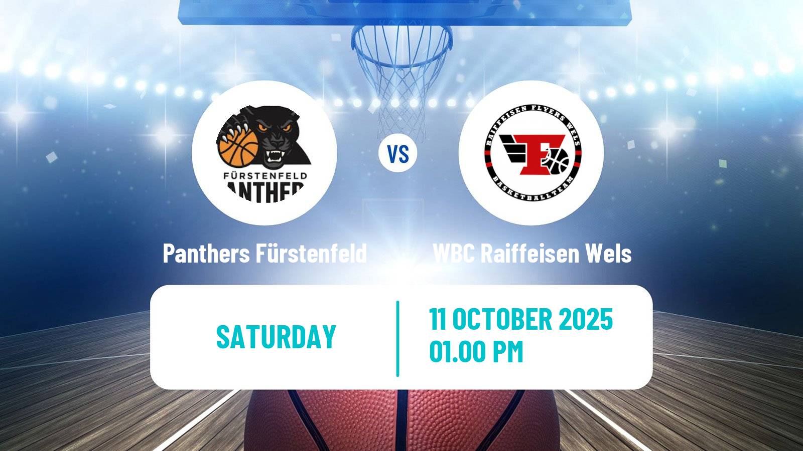 Basketball Austrian Superliga Basketball Panthers Fürstenfeld - WBC Raiffeisen Wels