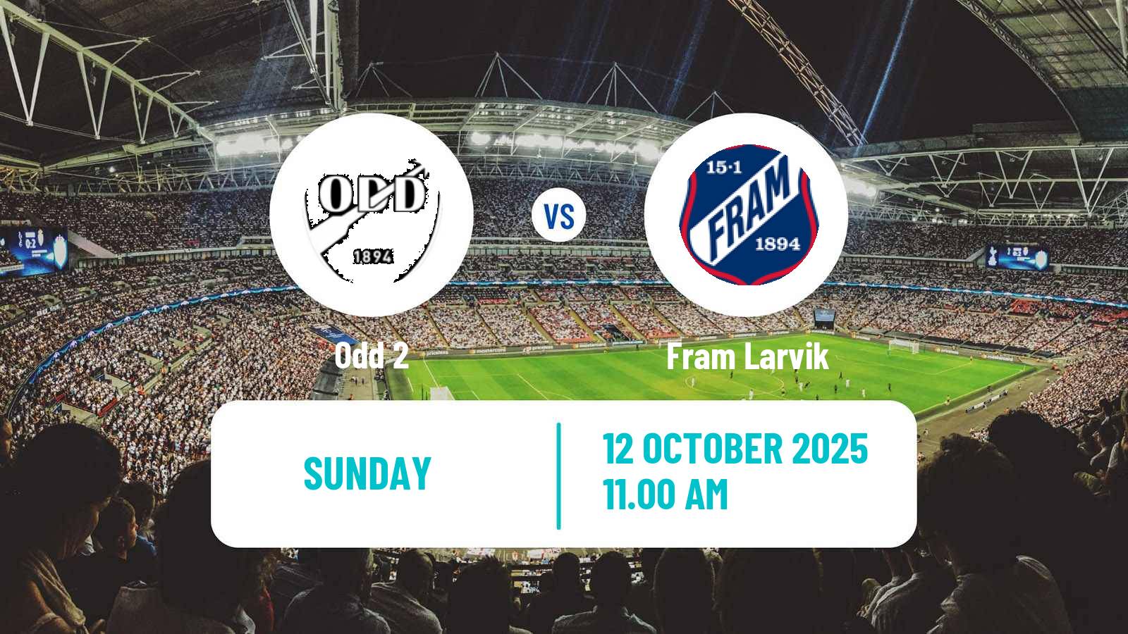 Football Norwegian Division 3 - Group 6 Odd 2 - Fram Larvik