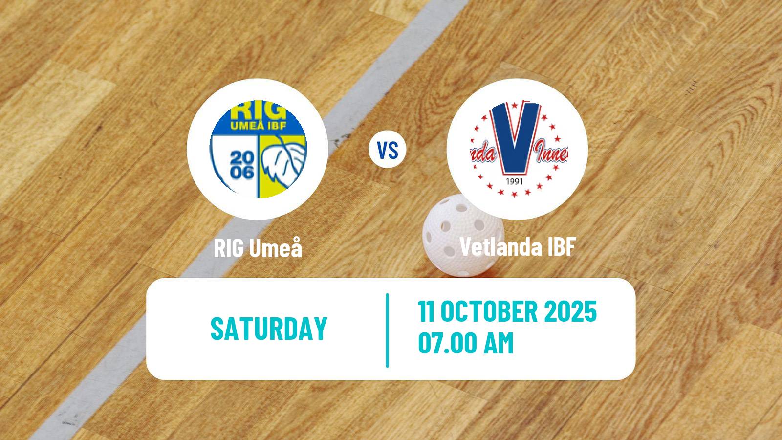 Floorball Swedish Allsvenskan Floorball RIG Umeå - Vetlanda