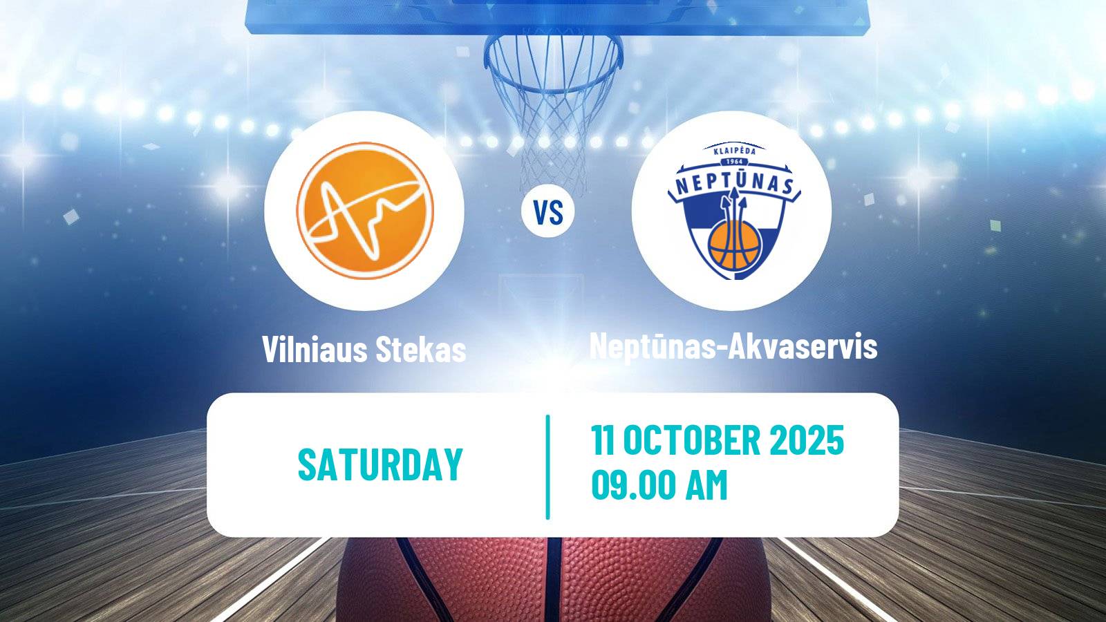 Basketball Lietuvos NKL Vilniaus Stekas - Neptūnas-Akvaservis