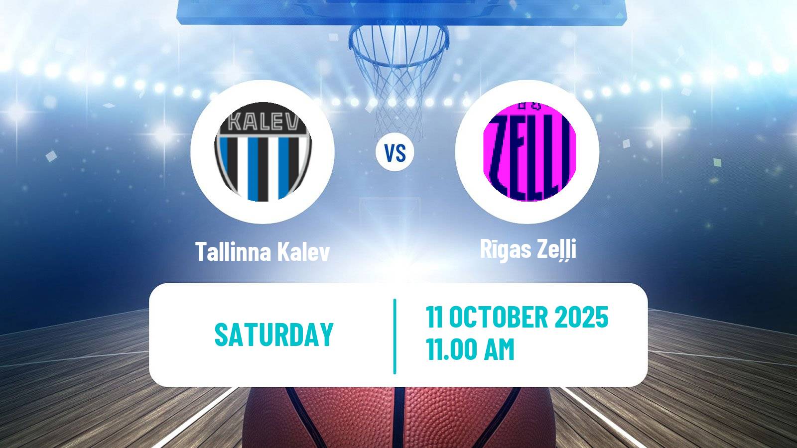 Basketball Estonian–Latvian Basketball League Tallinna Kalev - Rīgas Zeļļi