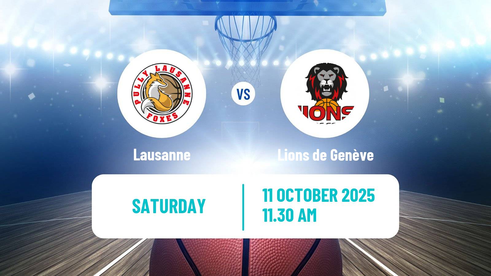 Basketball Swiss SB League Basketball Lausanne - Lions de Genève
