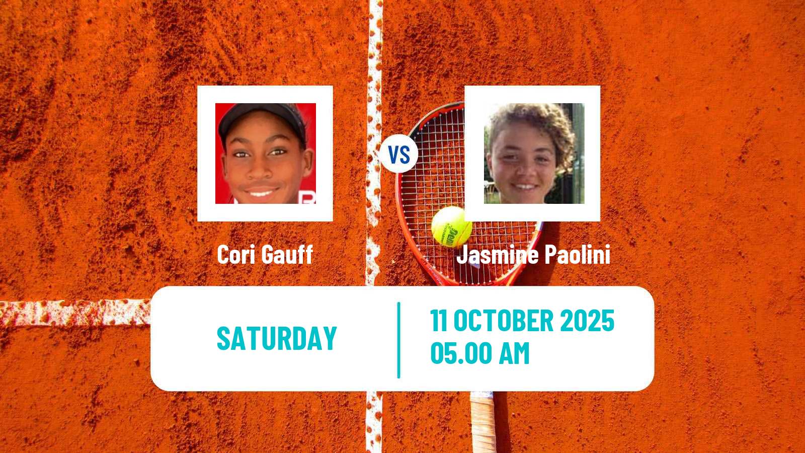 Tennis WTA Wuhan Cori Gauff - Jasmine Paolini