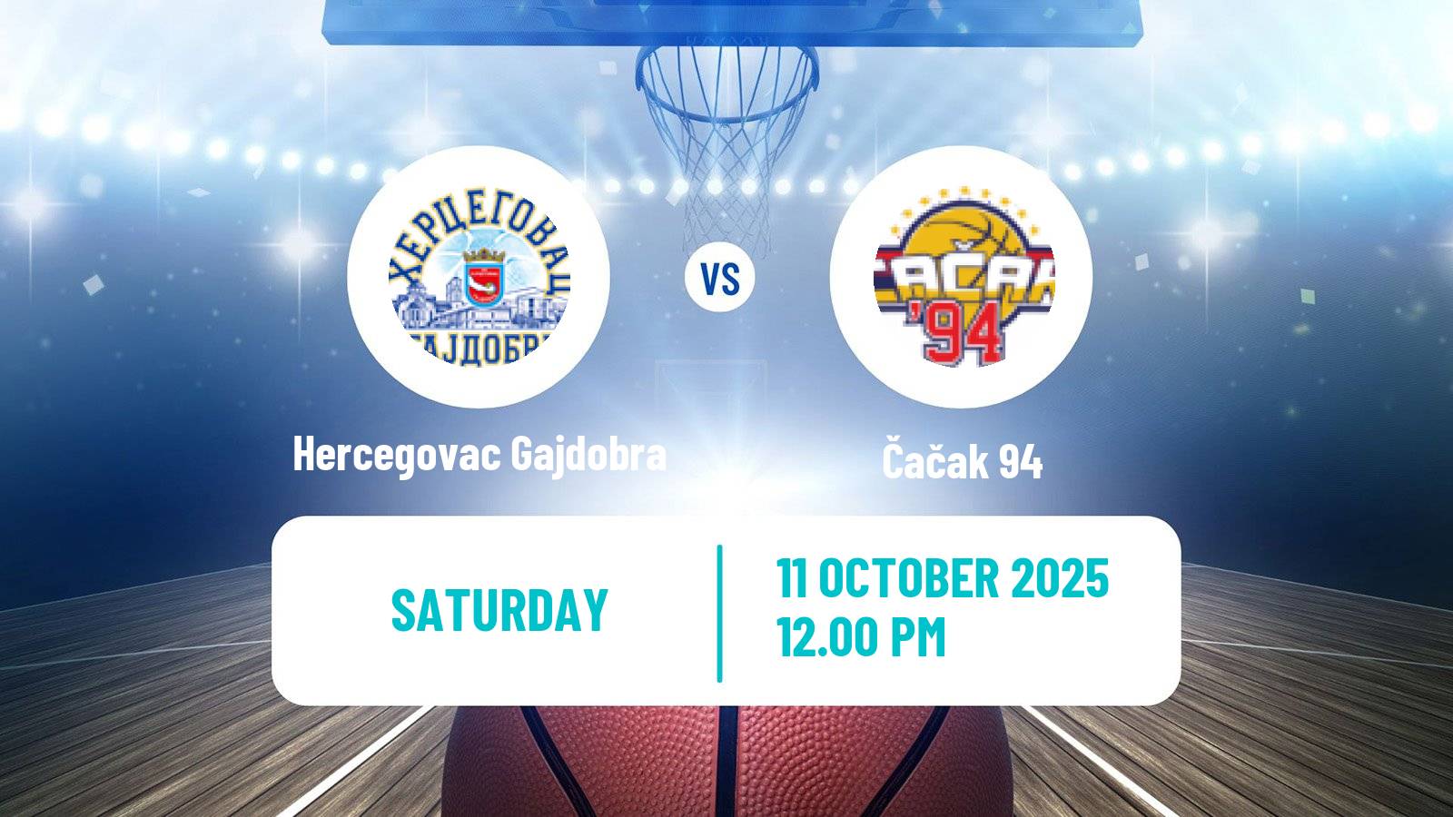 Basketball Serbian First League Basketball Hercegovac Gajdobra - Čačak 94