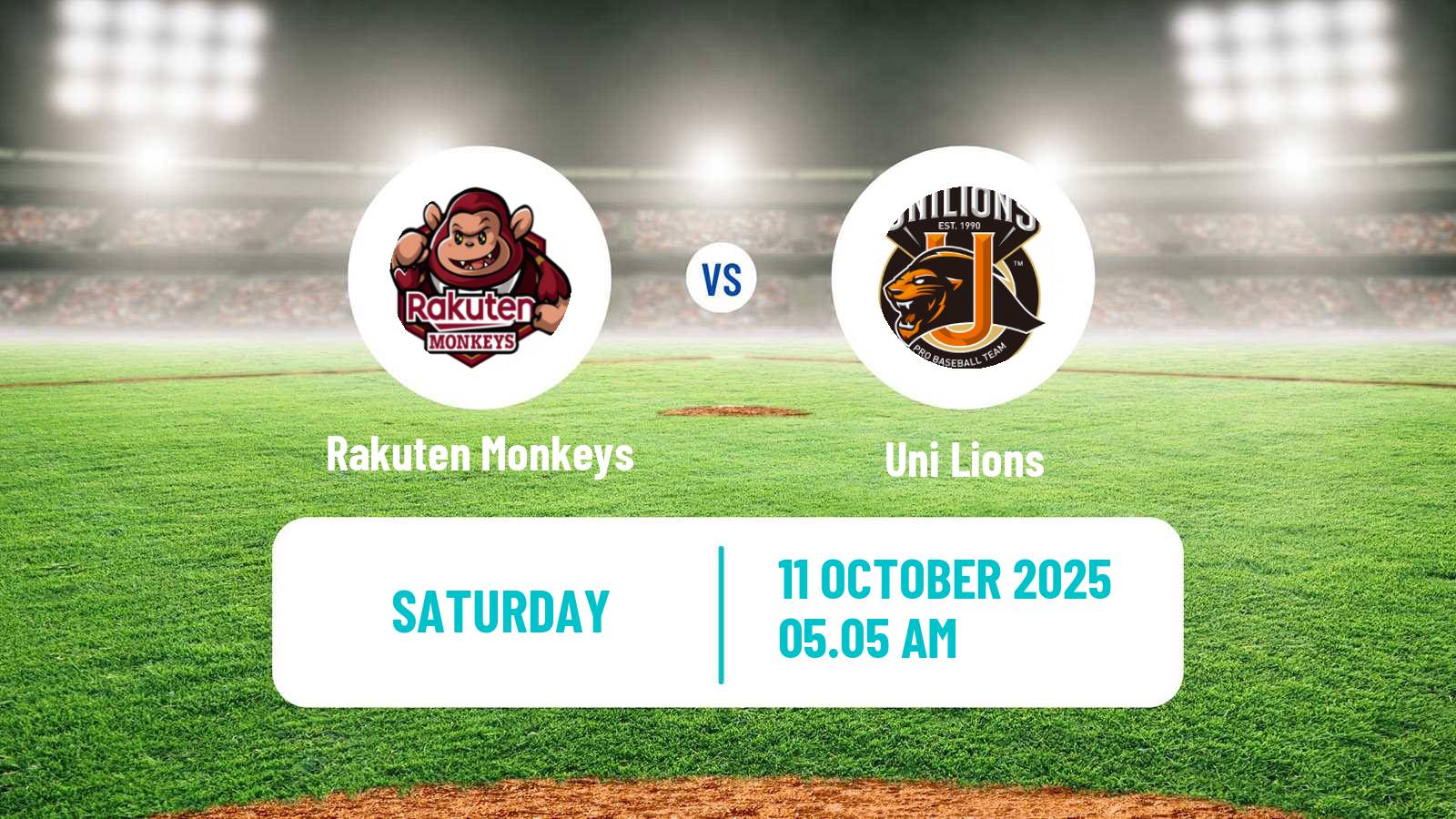 Baseball Taiwan CPBL Rakuten Monkeys - Uni Lions