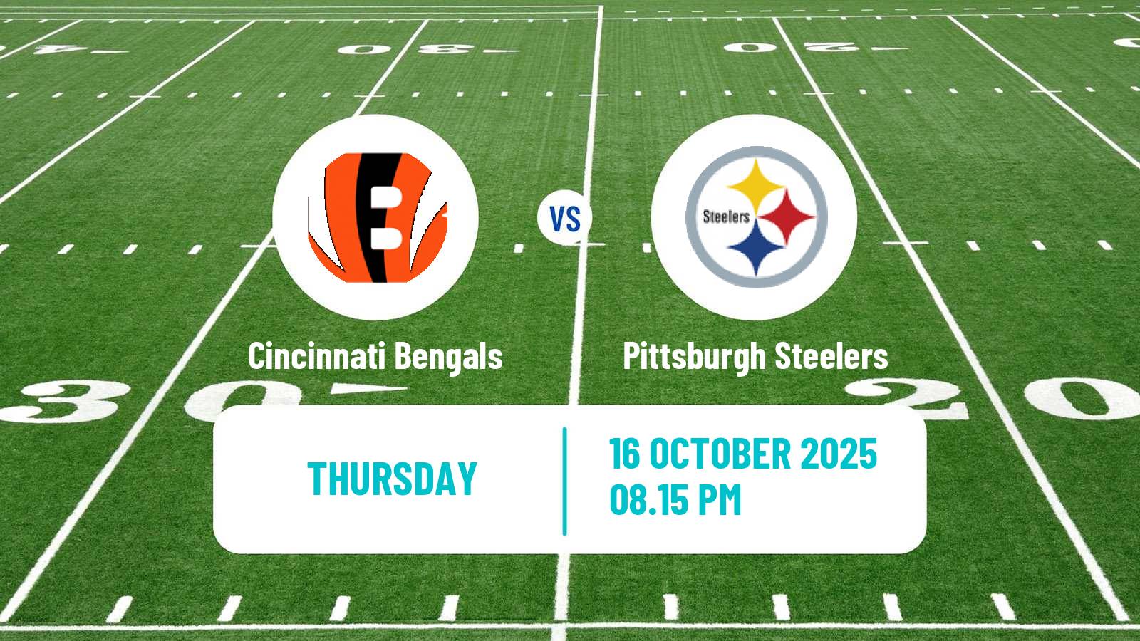 American football NFL Cincinnati Bengals - Pittsburgh Steelers