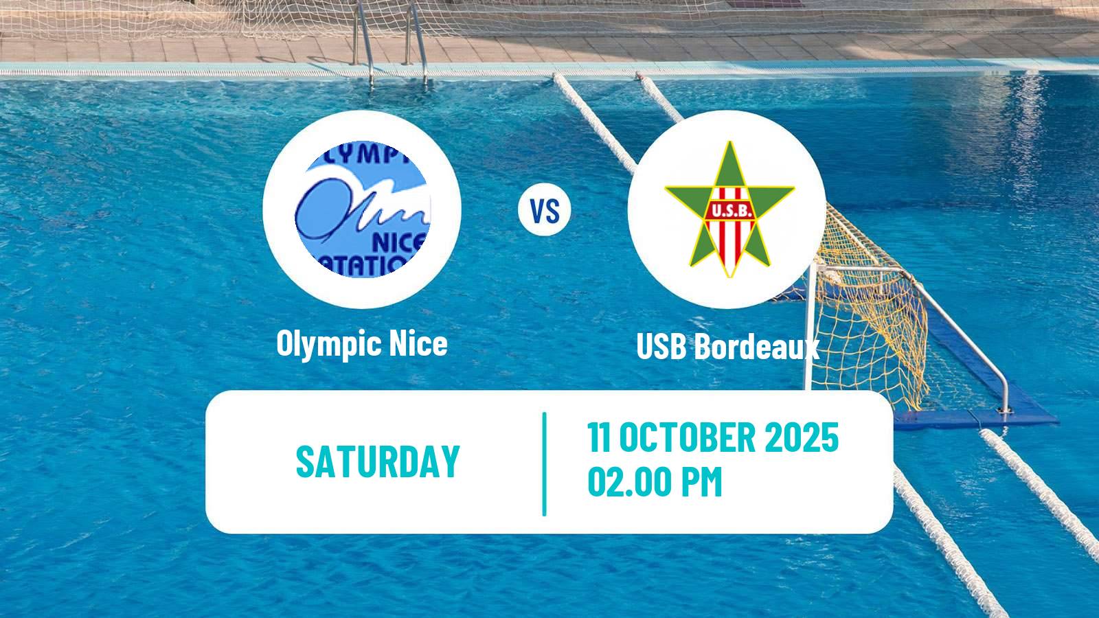Water polo French Elite Championnat Water Polo Olympic Nice - Bordeaux