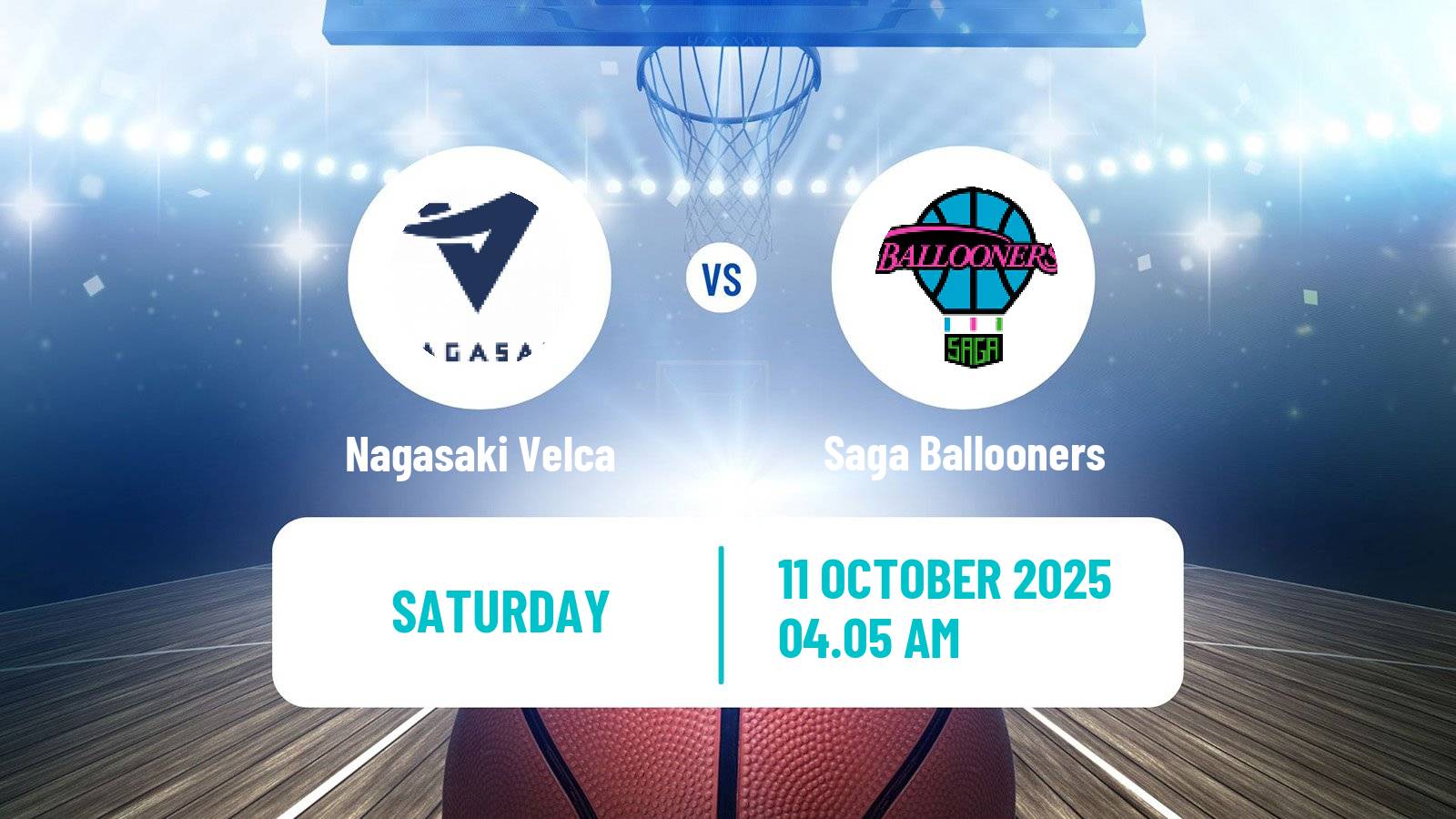 Basketball BJ League Nagasaki Velca - Saga Ballooners