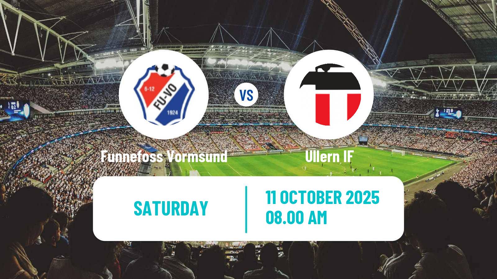 Football Norwegian Division 3 - Group 1 Funnefoss Vormsund - Ullern