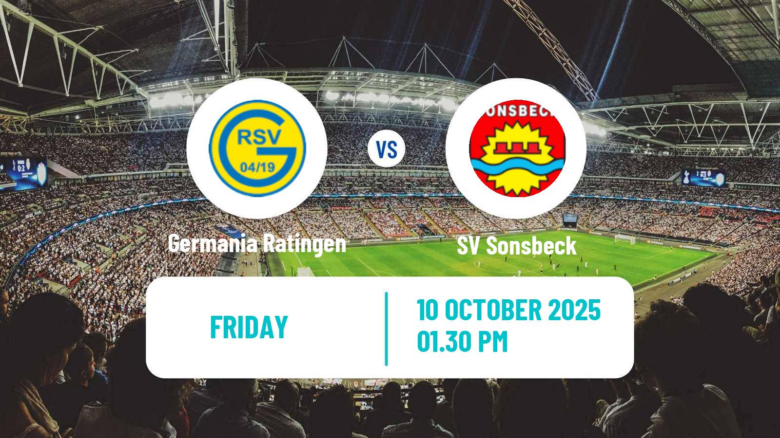 Football German Oberliga Niederrhein Germania Ratingen - Sonsbeck