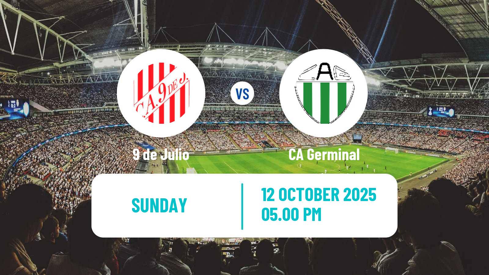 Football Argentinian Torneo Federal 9 de Julio - Germinal