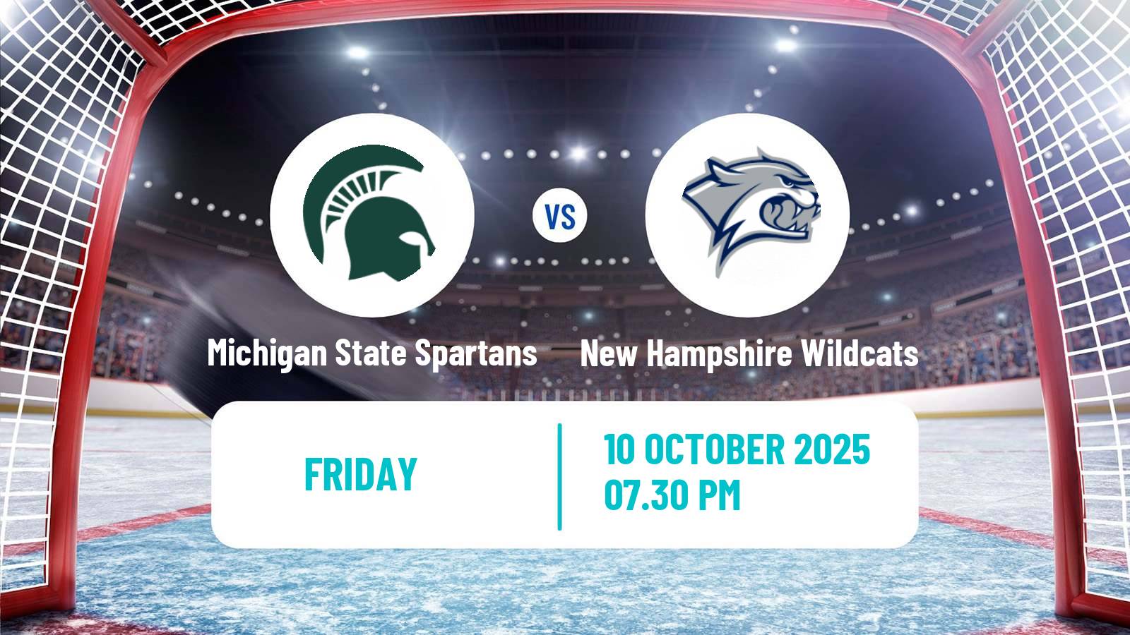 Hockey NCAA Hockey Michigan State Spartans - New Hampshire Wildcats
