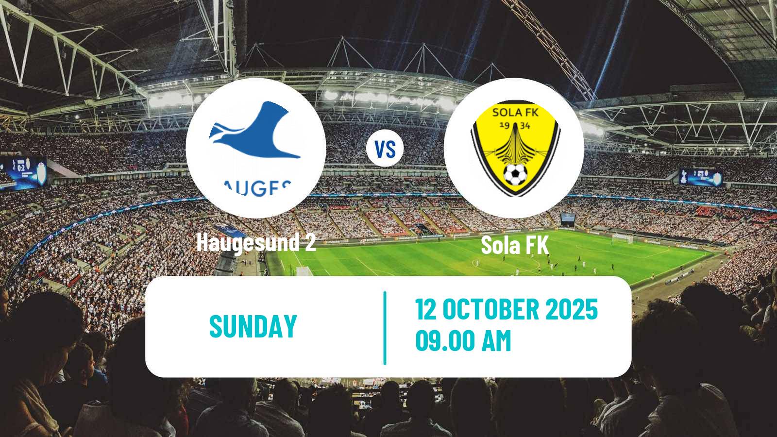 Football Norwegian Division 3 - Group 5 Haugesund 2 - Sola