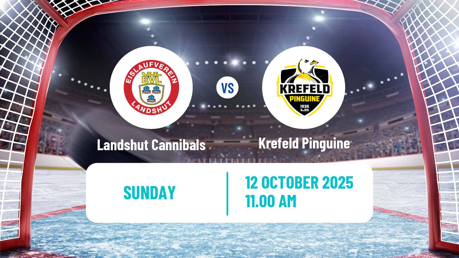 Hockey German DEL2 Landshut Cannibals - Krefeld Pinguine