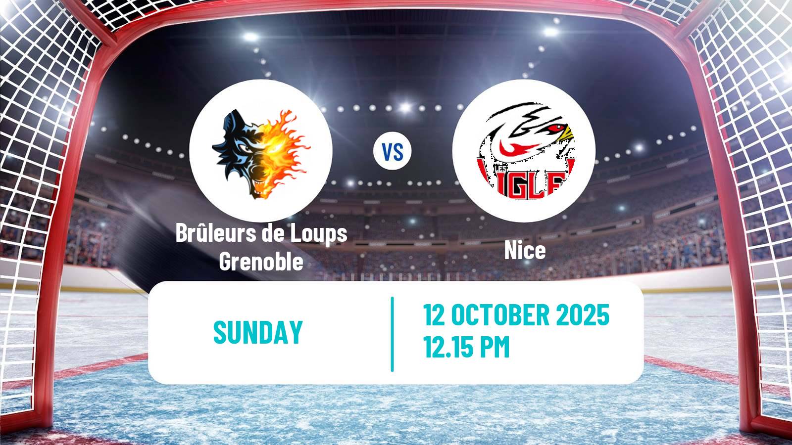 Hockey French Ligue Magnus Brûleurs de Loups Grenoble - Nice