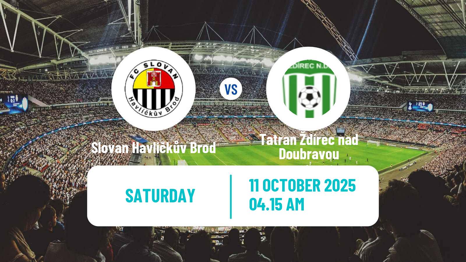 Football Czech Division D Slovan Havlíčkův Brod - Tatran Ždírec nad Doubravou