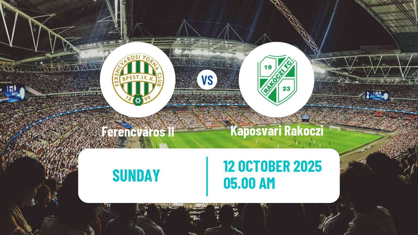 Football Hungarian NB III Southwest Ferencváros II - Kaposvari Rakoczi