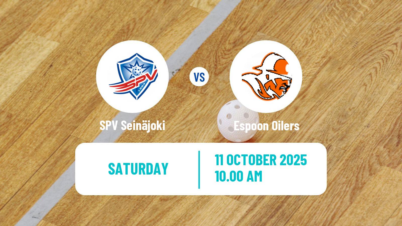 Floorball Finnish F-Liiga SPV Seinäjoki - Espoon Oilers