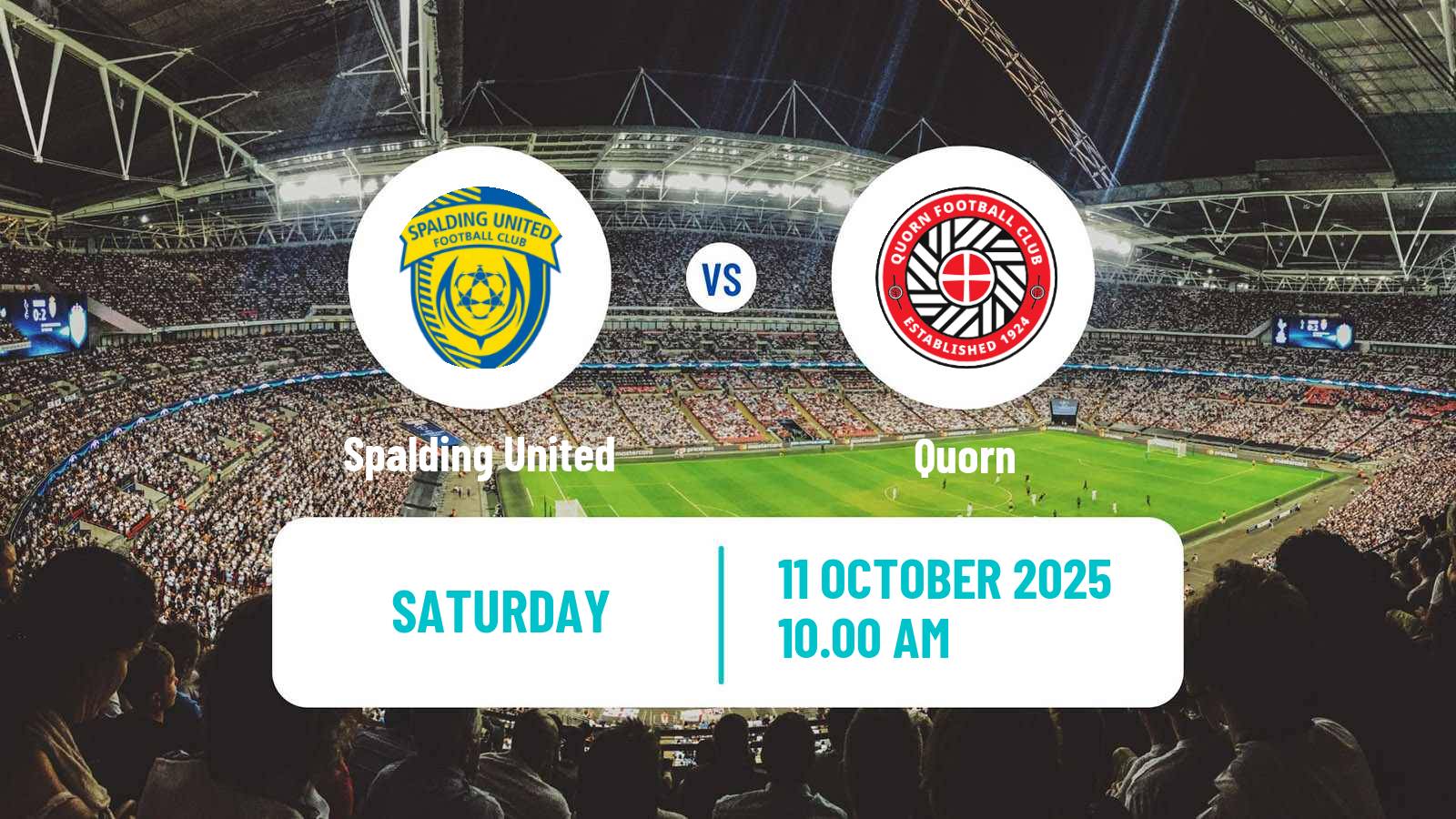 Football English Southern League Central Division Spalding United - Quorn