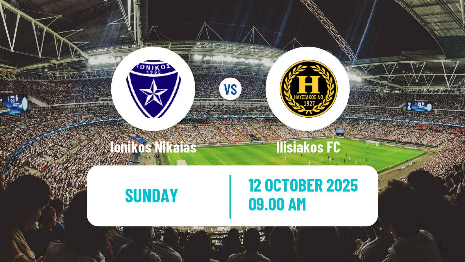Soccer Greek Gamma Ethniki - Group 6 Ionikos Nikaias - Ilisiakos