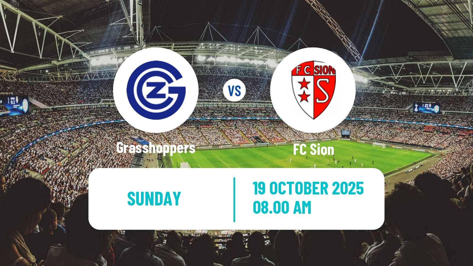 Football Swiss Super League Grasshoppers - Sion