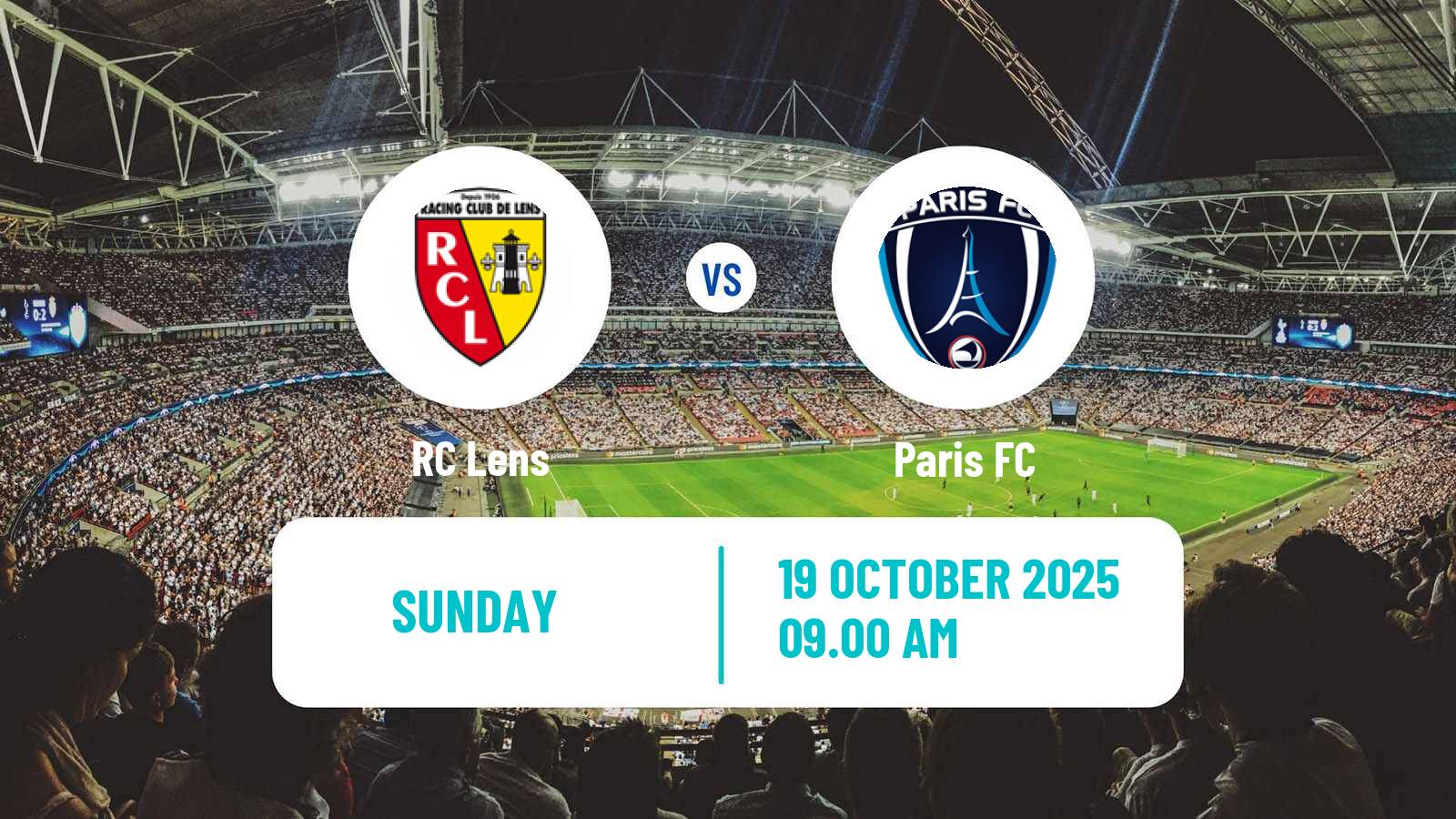Football French Ligue 1 Lens - Paris FC Football French Ligue 1 Lens - Paris FC