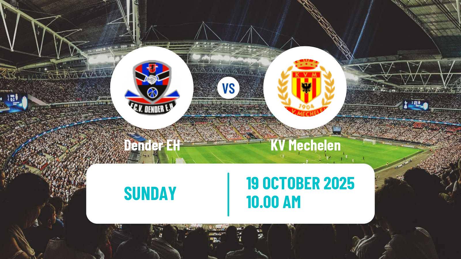 Football Belgian Jupiler Pro League Dender EH - KV Mechelen