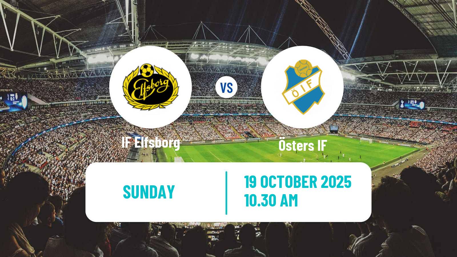 Football Swedish Allsvenskan Elfsborg - Öster
