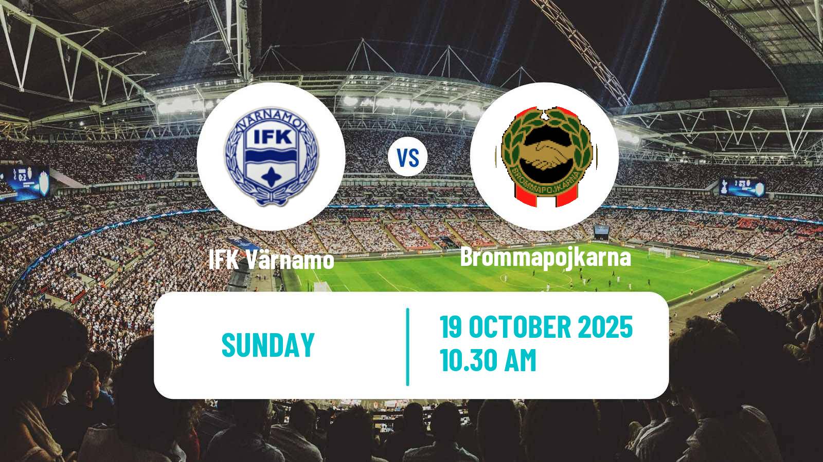 Football Swedish Allsvenskan Värnamo - Brommapojkarna