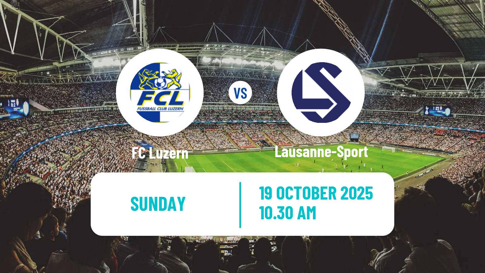 Football Swiss Super League Luzern - Lausanne-Sport