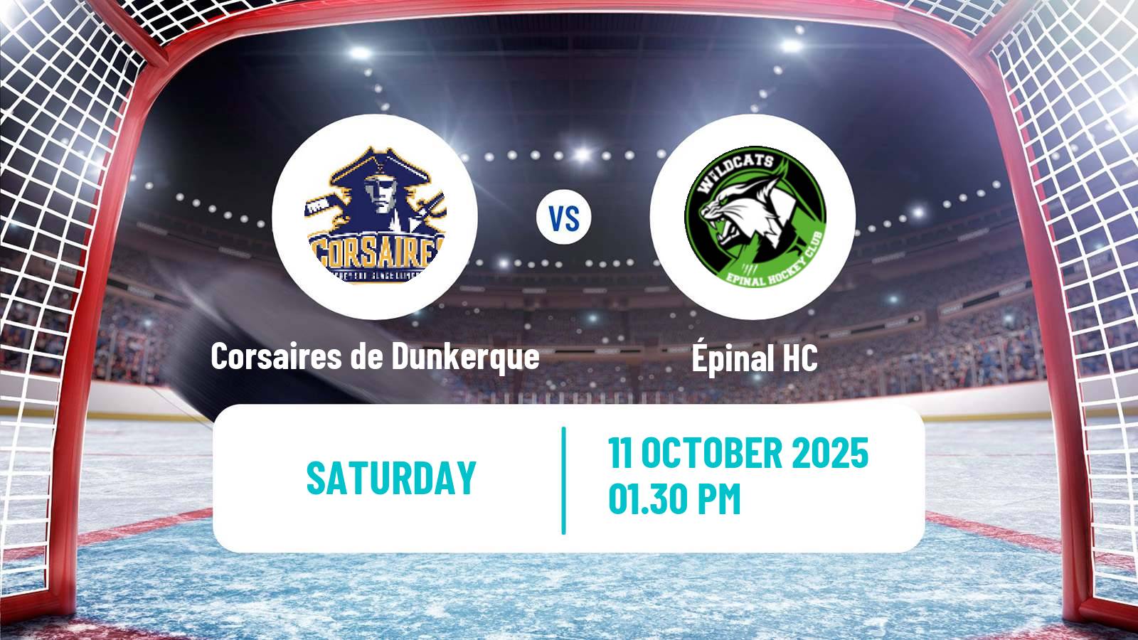 Hockey French D1 Ice Hockey Corsaires de Dunkerque - Épinal