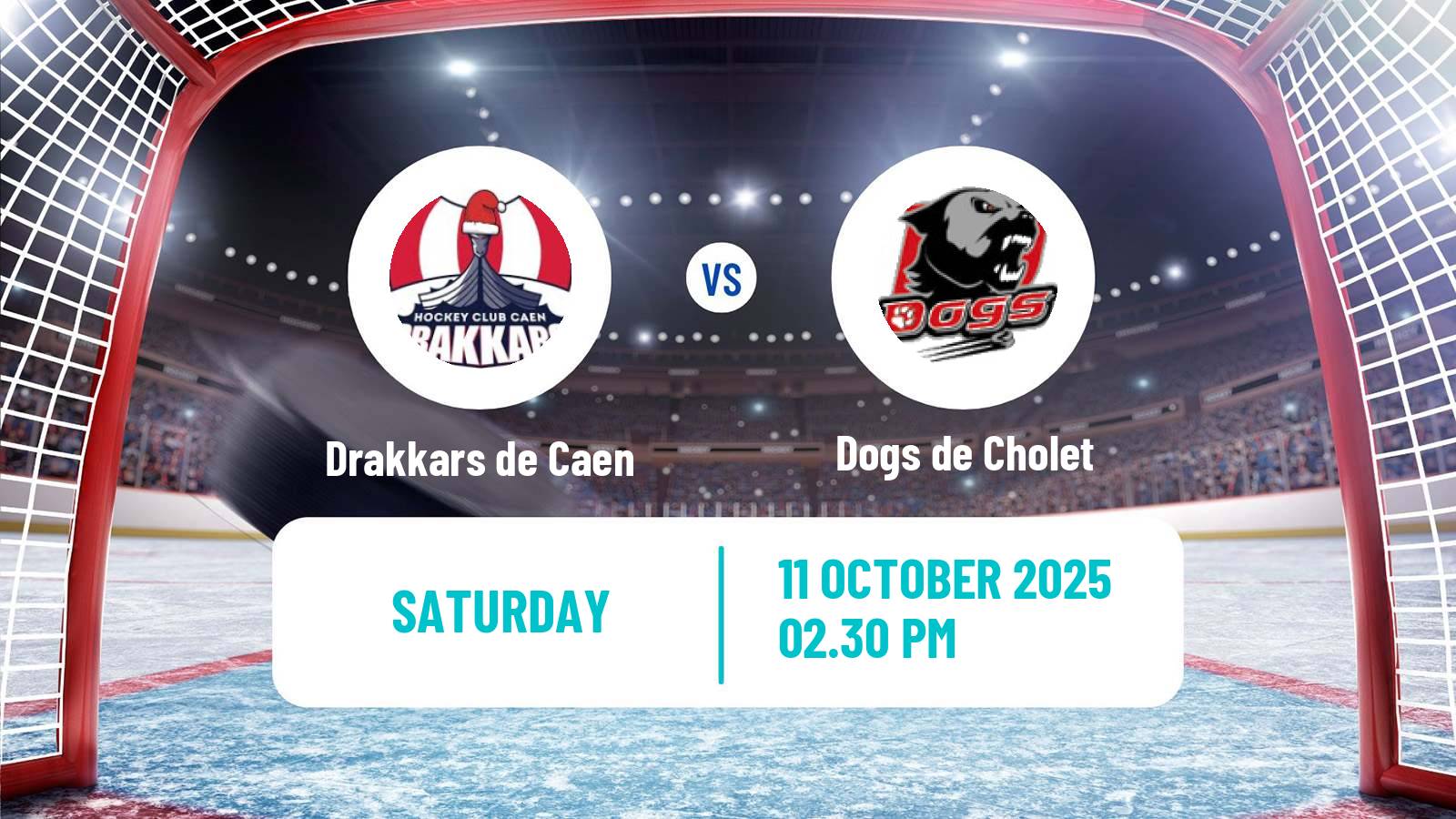 Hockey French D1 Ice Hockey Drakkars de Caen - Dogs de Cholet