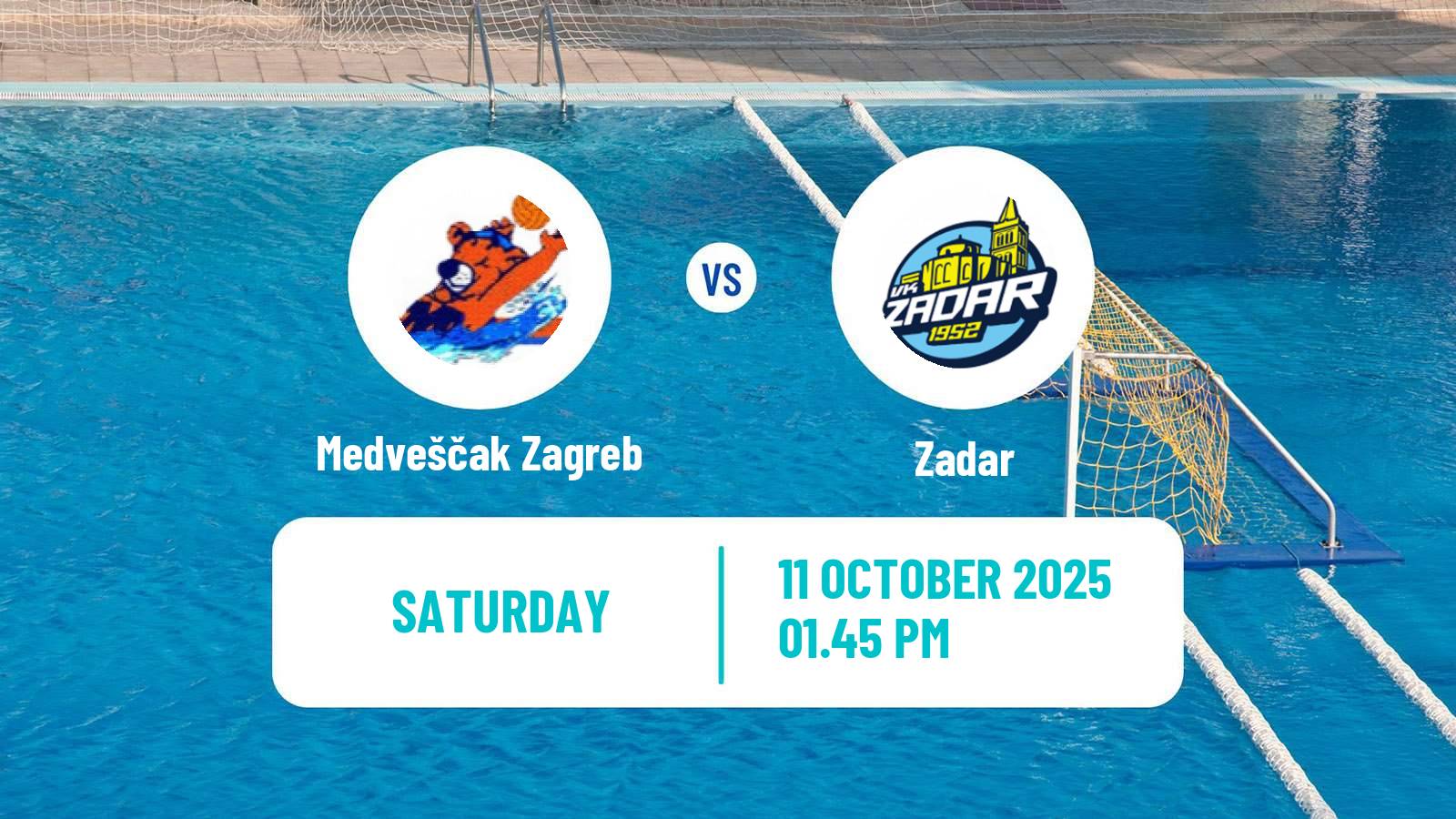 Water polo Croatian Water Polo Prva Liga Medveščak Zagreb - Zadar
