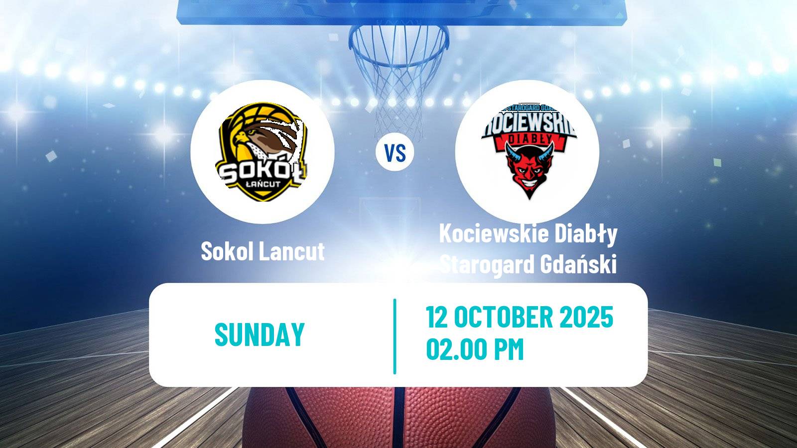 Basketball Polish 1 Liga Basketball Sokol Lancut - Kociewskie Diabły Starogard Gdański