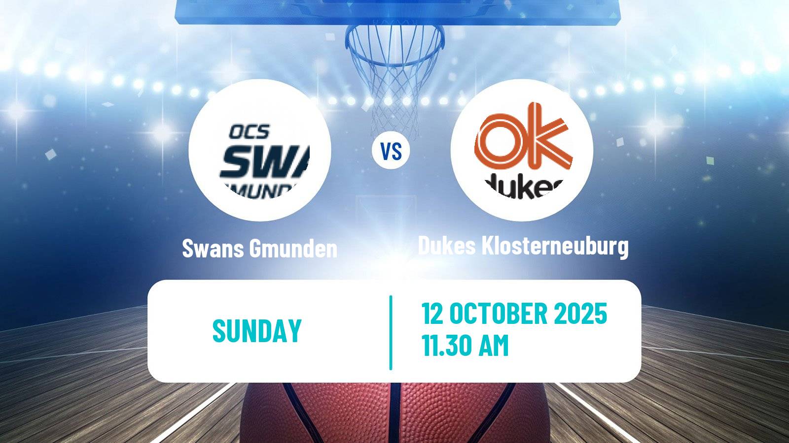 Basketball Austrian Superliga Basketball Swans Gmunden - Dukes Klosterneuburg