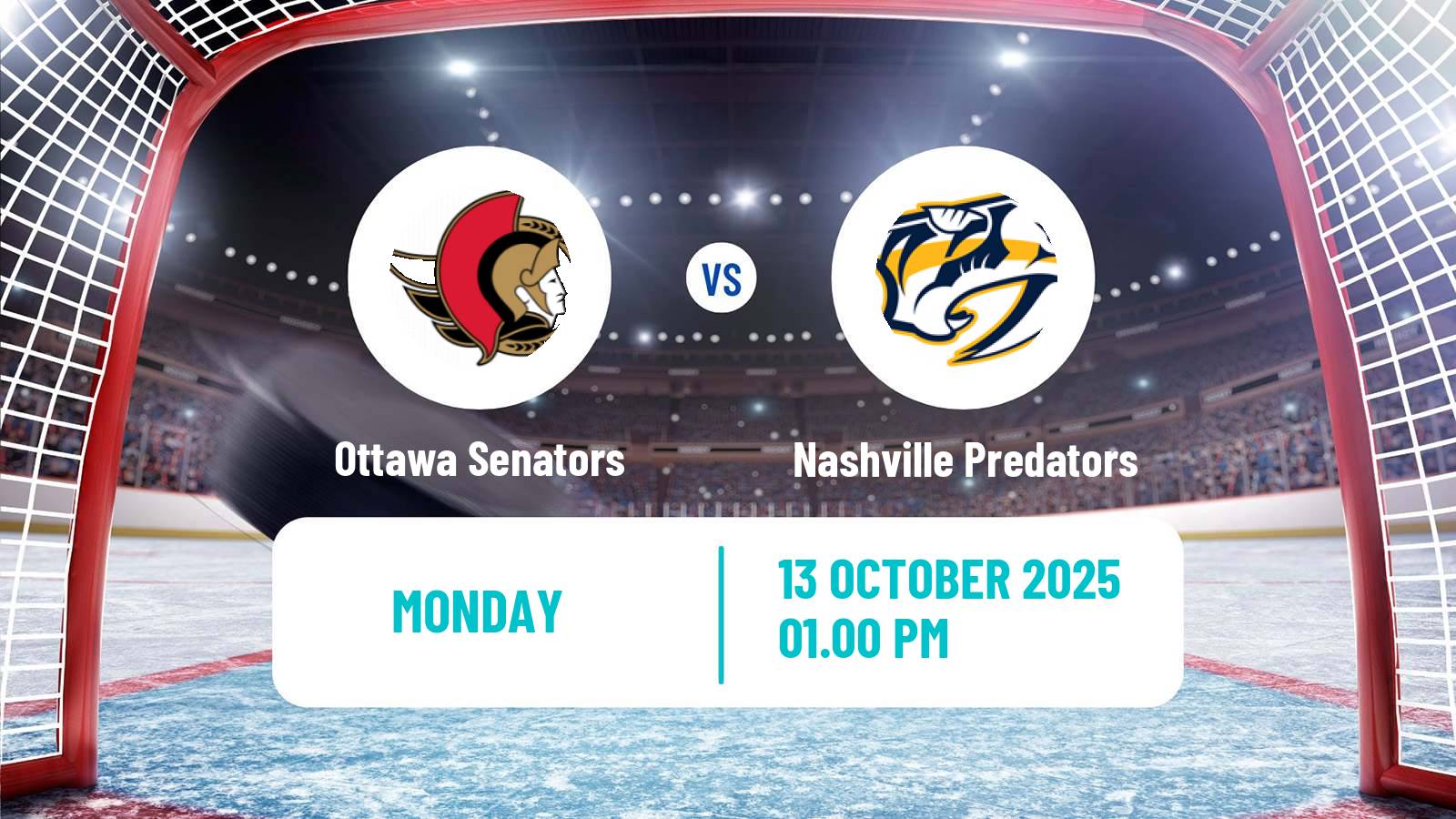 Hockey NHL Ottawa Senators - Nashville Predators