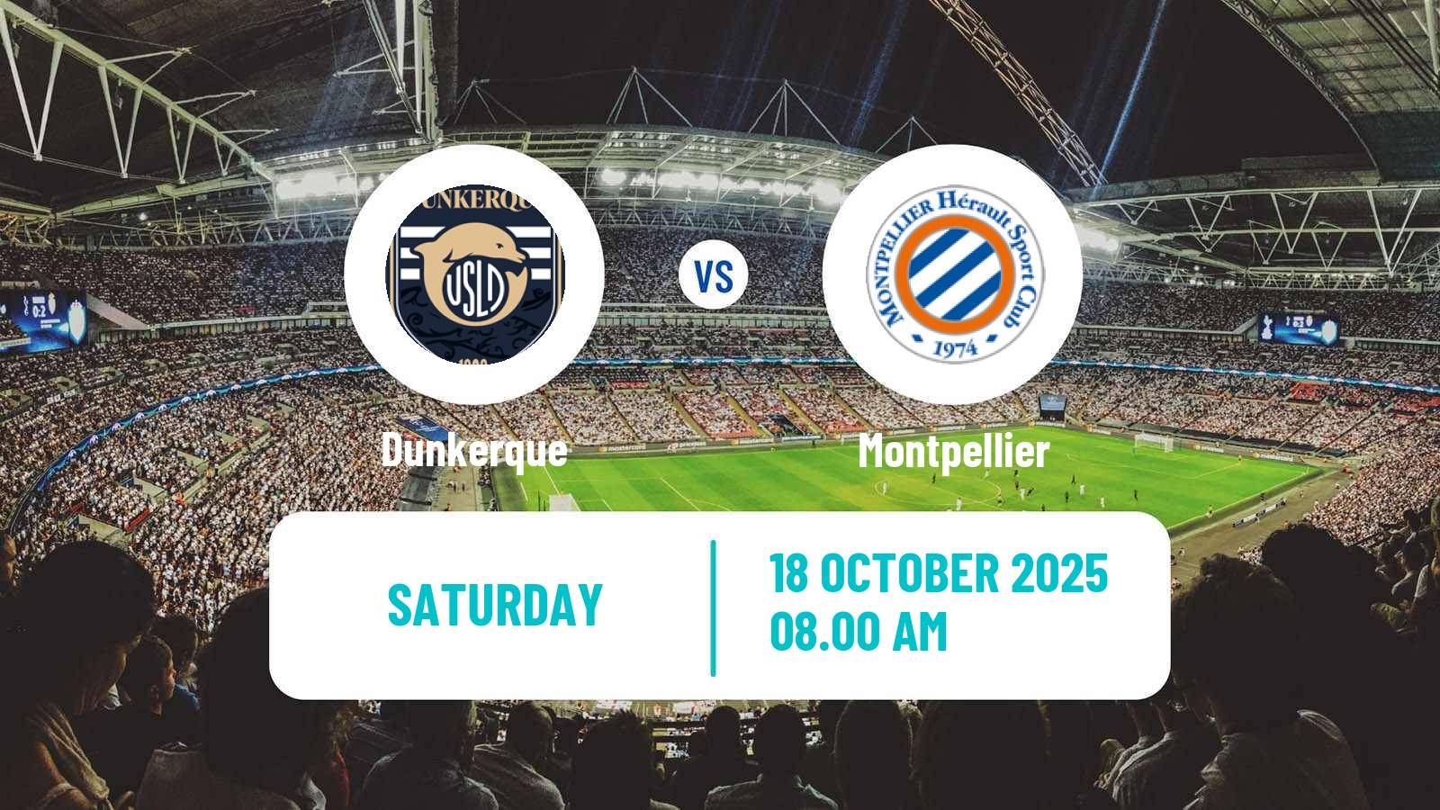 Football French Ligue 2 Dunkerque - Montpellier