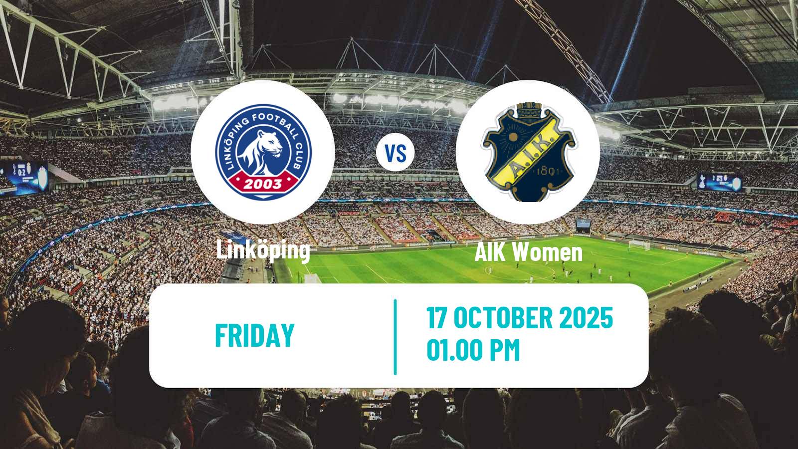 Football Swedish Allsvenskan Women Linköping - AIK