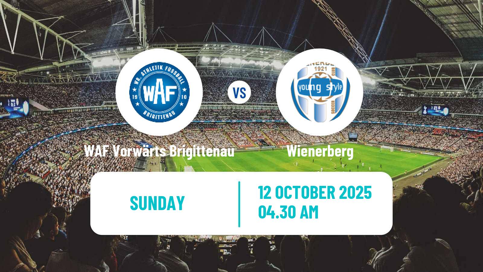 Football Austrian Landesliga Wien WAF Vorwärts Brigittenau - Wienerberg