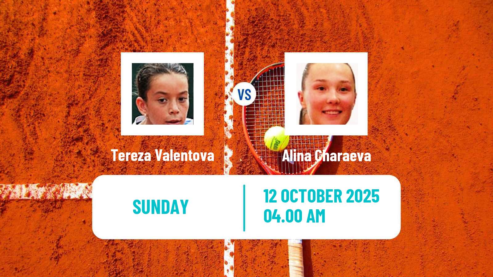 Tennis WTA Osaka Tereza Valentova - Alina Charaeva