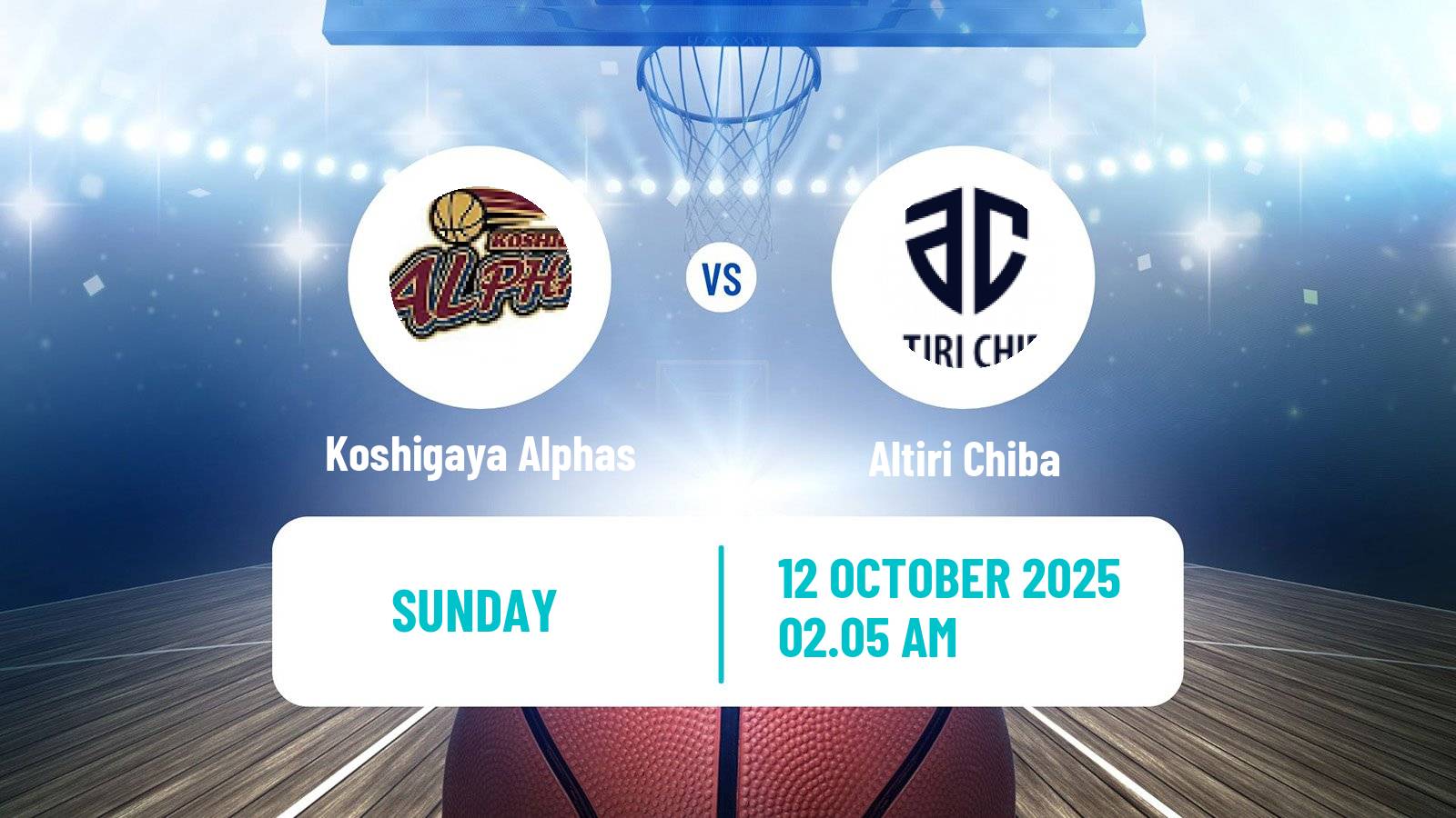 Basketball BJ League Koshigaya Alphas - Altiri Chiba