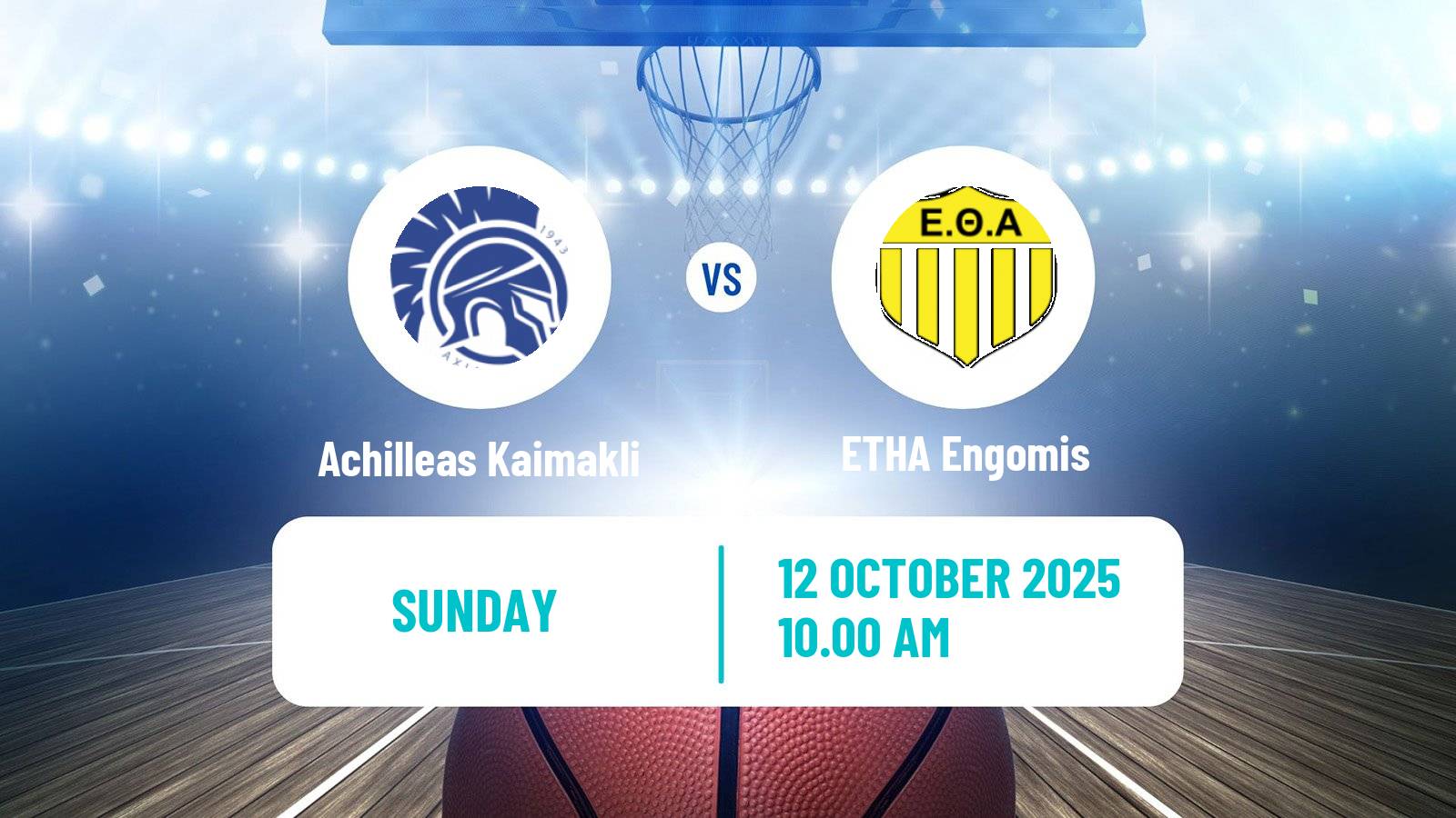 Basketball Cypriot Division A Basketball Achilleas Kaimakli - ETHA Engomis