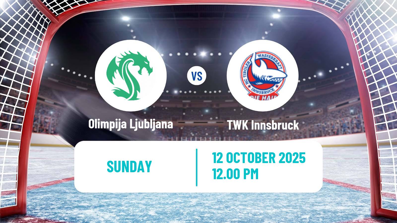 Hockey Austrian Ice Hockey League Olimpija Ljubljana - TWK Innsbruck